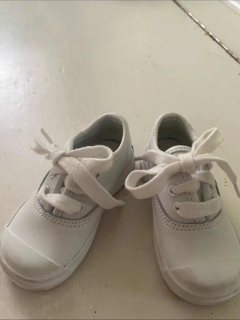 Keds White Toddler Canvas Lace-Up Sneakers